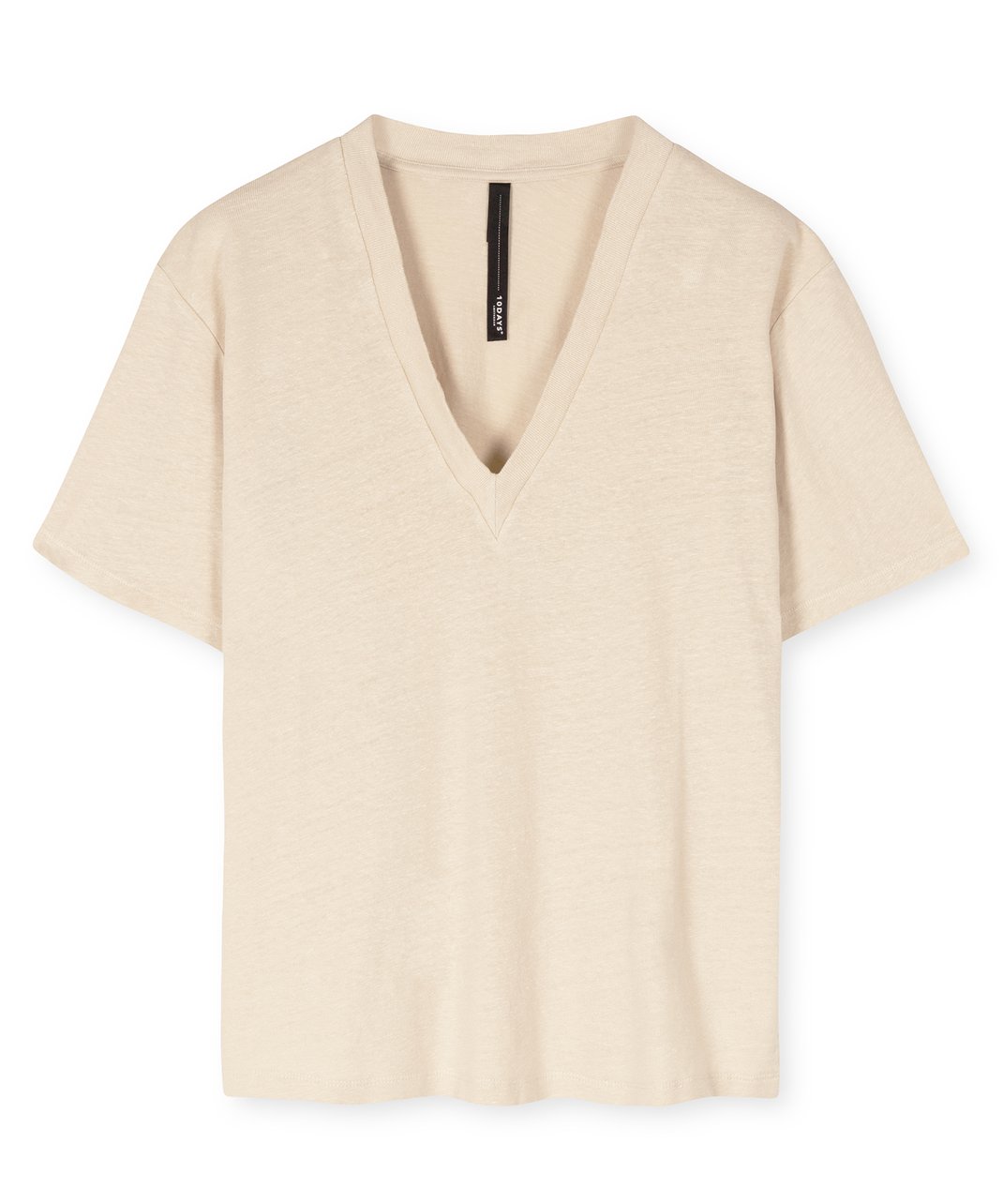 V-NECK TEE LINEN - ESS Woman